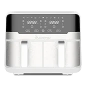 Frytkownice - MasterPRO Rocket Duo 900 | podwójna frytkownica na gorące powietrze | biała | pojemność 9 l i moc 2100 W | ekran dotykowy LED i kosz z powłoką zapobiegającą przywieraniu | frytkownica | 11 funkcji w 1 - miniaturka - grafika 1