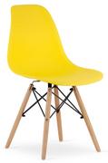 Krzesła - Zestaw żółtych krzeseł skandynawskich 4szt Naxin 4S - miniaturka - grafika 1