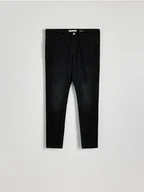 Spodnie męskie - Reserved - Jeansy skinny z efektem sprania - czarny - miniaturka - grafika 1