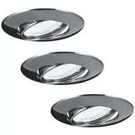 Oprawy, klosze i abażury - Polux Zestaw 3 oczek OLIN 3x3,5W LED 306227 Czarna Perła SANICO - miniaturka - grafika 1