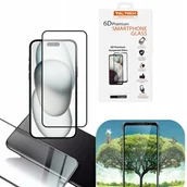 Szkła hartowane na telefon - TELTECH PREMIUM SZKŁO 6D IPHONE 16 SZKŁO PROFILOWANE HARTOWANE FULL COVER CZARNA RAMKA - miniaturka - grafika 1