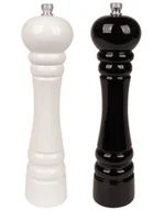 Młynki do soli i pieprzu - Ręczne młynki do soli i pieprzu biało-czarne 24 cm lakierowane - miniaturka - grafika 1