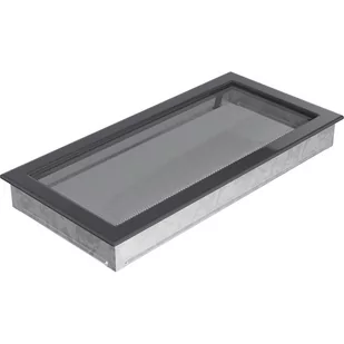 Kratki.pl KRATKA KOMINKOWA PROSTOKĄTNA GRAFITOWA 220X450 MM 22/45G - Akcesoria kominkowe - miniaturka - grafika 1