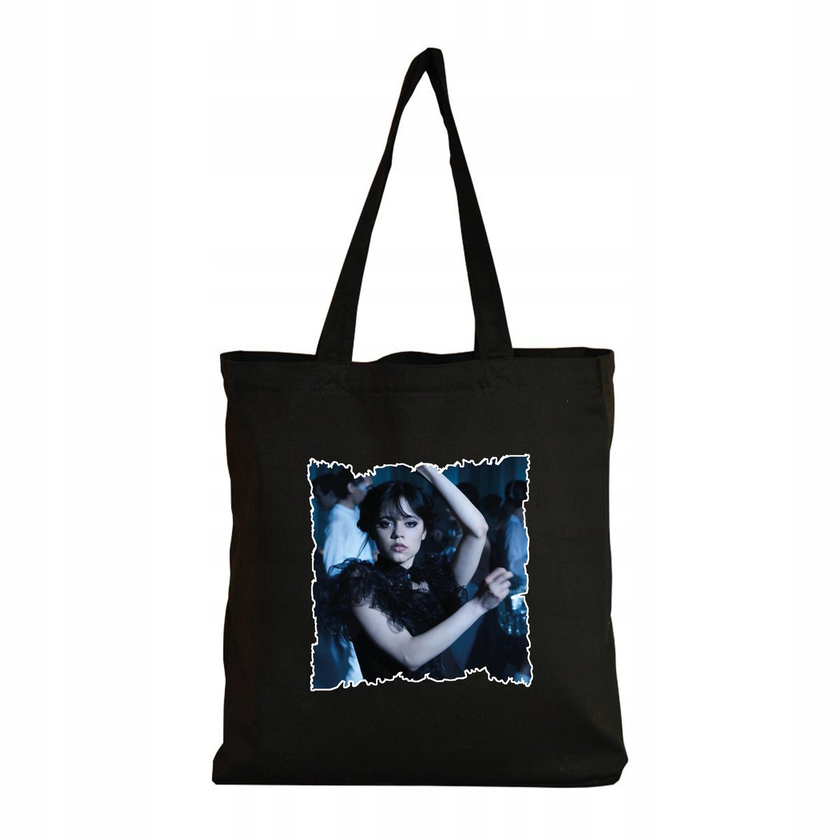 CZARNA TORBA NA ZAKUPY na ramię WEDNESDAY ADDAMS