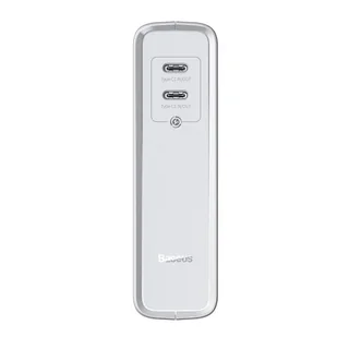 Baseus GaN power bank 10000 mAh ładowarka sieciowa PPS 45 W 2x USB Typ C Quick Charge 3.0 Power Delivery (azotek galu) + kabel USB Typ C 1 m biały (PPNLD-F02) - Ładowarki do telefonów - miniaturka - grafika 2