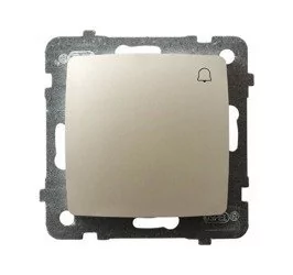 Ospel Karo ecru łącznik dzwonkowy ŁP-6S/m/42 ŁP-6S/m/42 - Wyłączniki światła i elektryczne - miniaturka - grafika 1
