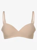 Biustonosze - Calvin Klein Damski biustonosz push-up Kobiety Sztuczne włókno beżowy|różowy jednolity, 70B - miniaturka - grafika 1