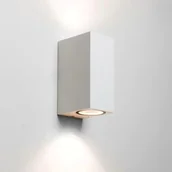 Lampy ogrodowe - Lida Duo kinkiet elewacyjny ogrodowy 2xGU10 biały - miniaturka - grafika 1