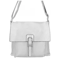 Torebki damskie - Torebka Damska Listonoszka Vintage firmy Hernan T-17 Srebrna - miniaturka - grafika 1