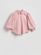 Moda i Uroda OUTLET - Reserved - Koszula z bufiastymi rękawami - pastelowy róż - miniaturka - grafika 1