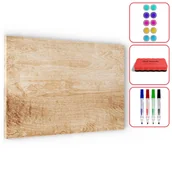 Tablice i flipcharty - Tablica na magnesy METALboards, lite drewno 60x40 cm + zestaw akcesoriów - miniaturka - grafika 1