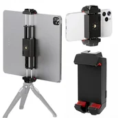 Selfie stick - Uchwyt obrotowy 360 Alogy na telefon tablet do statywu tripodu 1/4 cala zimna stopka Czarny - miniaturka - grafika 1