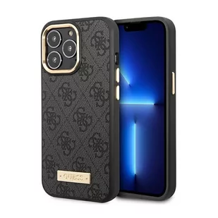 Guess GUHMP14LU4GPRK iPhone 14 Pro 6,1` czarny/black hard case 4G Logo Plate MagSafe - Etui i futerały do telefonów Guess GUHMP14LU4GPRK iPhone 14 Pro 6,1` czarny/black hard case 4G Logo Plate MagSafe - Etui i futerały do telefonów - miniaturka - grafika 1