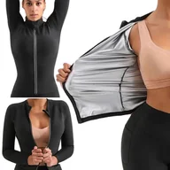 Bluzy damskie - Bluza Odchudzająca Termiczna Długi Rękaw S/M - miniaturka - grafika 1