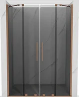 Ścianki i drzwi prysznicowe - Mexen Velar Duo drzwi prysznicowe rozsuwane 150 cm, grafit, miedź szczotkowana - 871-150-000-42-65 - miniaturka - grafika 1