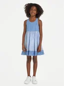 Sukienki i spódniczki dla dziewczynek - Tommy Hilfiger Sukienka letnia KG0KG07935 Niebieski Regular Fit - miniaturka - grafika 1