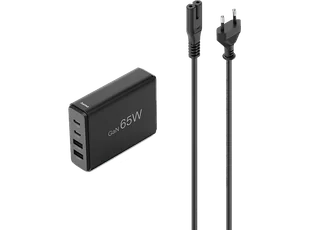 Ładowarka sieciowa HAMA GaN 65W, 2x USB-C, USB-A Czarny - Ładowarki do telefonów - miniaturka - grafika 1