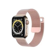 Akcesoria do smartwatchy - PASEK DO ZEGARKA APPLE WATCH 1/2/3/4/5/6/7/8/9/SE 38/40/41mm RÓŻOWY STAL - miniaturka - grafika 1
