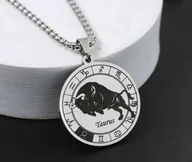 Wisiorki - Naszyjnik wisiorek Znak Zodiaku Byk Taurus prezent - miniaturka - grafika 1