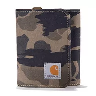 Portfele - Carhartt Męski Trifold, wytrzymały portfel dla mężczyzn, dostępny w stylu skóry i płótna, Nylonowa kaczka (Blind Duck Camo), jeden rozmiar - miniaturka - grafika 1