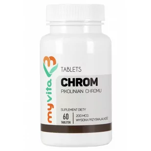 MyVita Chrom Pikolinian Chromu 200 Mcg 60tabl. - Suplementy naturalne - miniaturka - grafika 1