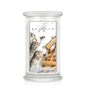 Sage & Palo Santo - Kringle Candle - duża świeca z dwoma knotami (624g) - Świece - miniaturka - grafika 1