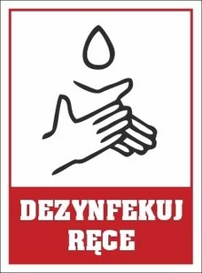 Naklejka 150X200 Dezynfekuj Ręce - Przybory szkolne - miniaturka - grafika 1