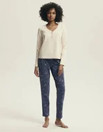 Piżamy damskie - Henderson Ladies Piżama Delanie 43698 Ecru Ecru XL - miniaturka - grafika 1