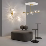 Lampy ścienne - Maytoni Miracle kinkiet, Ø 20 cm, kolor mosiądz, szkło - miniaturka - grafika 1