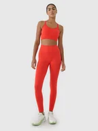 Legginsy - Damskie legginsy treningowe 4F 4FWSS25TFTIF380 - czerwone - miniaturka - grafika 1