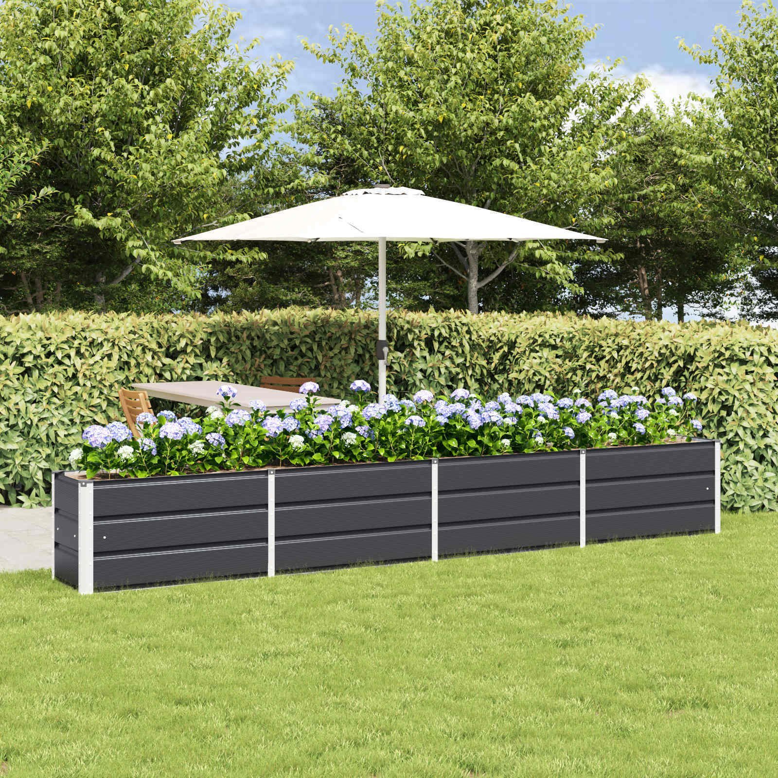 vidaXL Donica Antracyt 320 x 40 x 45 cm Stal