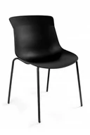 Krzesła - UniqueMeble Krzesło do jadalni, salonu, easy a, czarne - miniaturka - grafika 1
