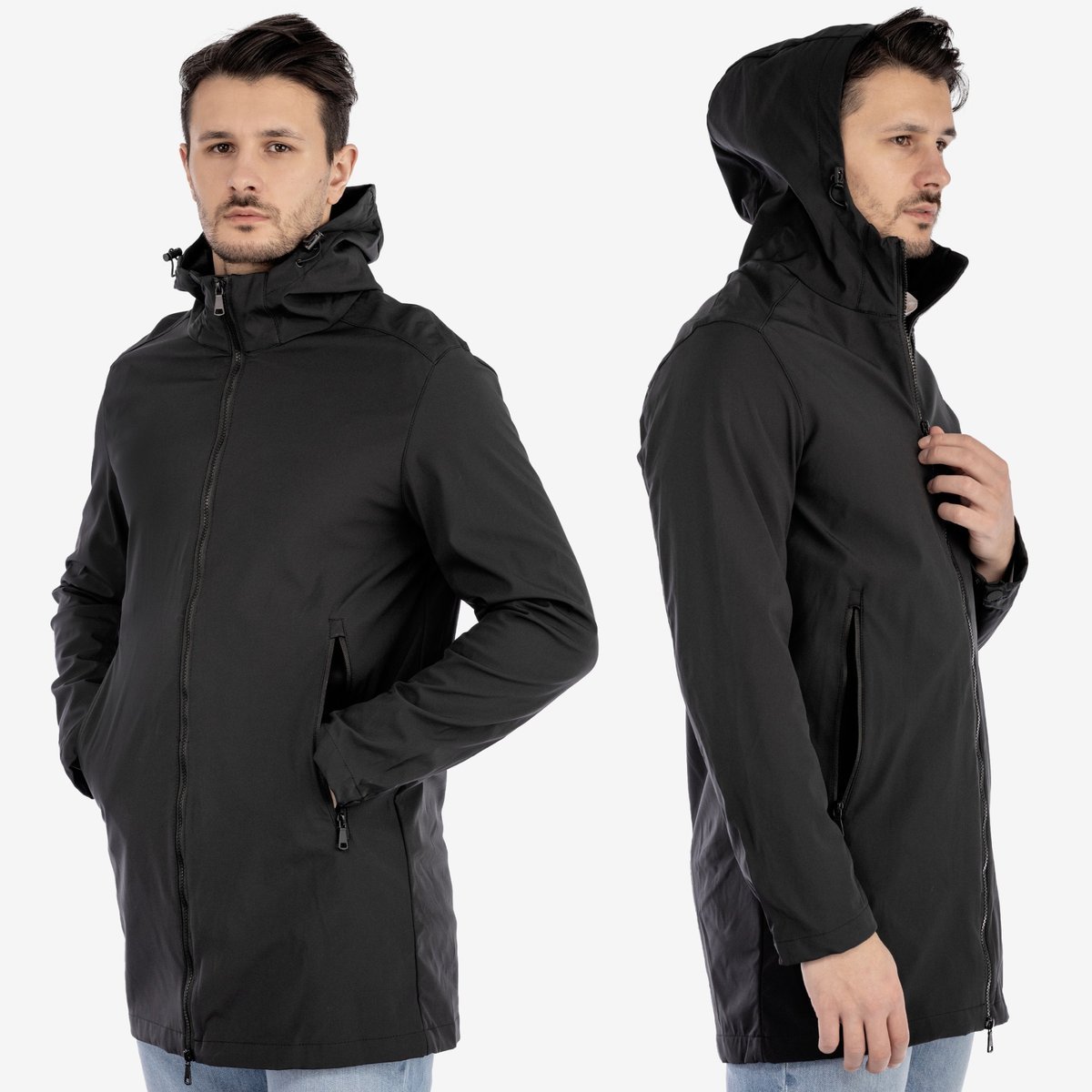 Kurtka Męska Przejściowa Softshell Czarna Frilivin DL079-1 L Czarny