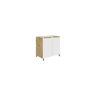 Szafka Pod Zlewozmywak 2 Drzwi 80 cm GLA-12D Glamour White Fadome Dąb Artisan, Basic, h 10cm - Szafki kuchenne - miniaturka - grafika 1