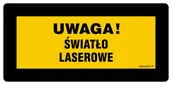 Systemy ekspozycyjne i znaki informacyjne - KB003 UWAGA! OTWÓR WYJŚCIOWY LASERA, FN - FOLIA SAMOPRZYLEPNA; (400X200MM) - miniaturka - grafika 1
