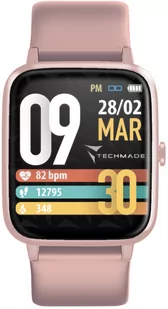 Techmade Move Różowy - Smartwatch - miniaturka - grafika 1