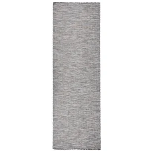 vidaXL Dywan zewnętrzny o płaskim splocie, 80x250 cm, brązowo-czarny - Dywany zewnętrzne - miniaturka - grafika 1