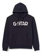Bluzy męskie - G-STAR RAW Męska bluza z kapturem, niebieski (Mazarine Blue A971-4213)., XS - miniaturka - grafika 1