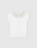 Bluzki damskie - Gocco Blusa Blusa Smock wielokolorowa bluzka, Blanco OPTICO, 10 lat - miniaturka - grafika 1