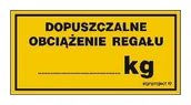 Akcesoria BHP - NC026 Dopuszczalne obciążenie regału ....... kg - 10 X 5 CM, FN - FOLIA SAMOPRZYLEPNA LIBRES POLSKA SP - miniaturka - grafika 1