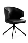 Krzesła - Krzesło obrotowe Novo - PU-4 Czarny - miniaturka - grafika 1