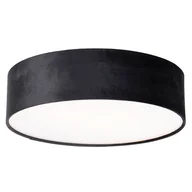 Oprawy, klosze i abażury - QAZQA Lampa sufitowa czarna 40 cm ze złotym wnętrzem - Drum - miniaturka - grafika 1
