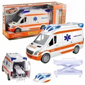 Samochody i pojazdy dla dzieci - AMBULANS KARETKA INTERAKTYWNA ZABAWKA DŹWIĘK - miniaturka - grafika 1