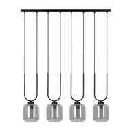 Lampy sufitowe - Wyszukana lampa wisząca, cztery grafitowe klosze K-5587 z serii BONO  - miniaturka - grafika 1
