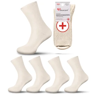 5X Skarpety bawełniane BEZUCISKOWE medyczne Art. 02 Skarpol - Skarpetki męskie - miniaturka - grafika 1