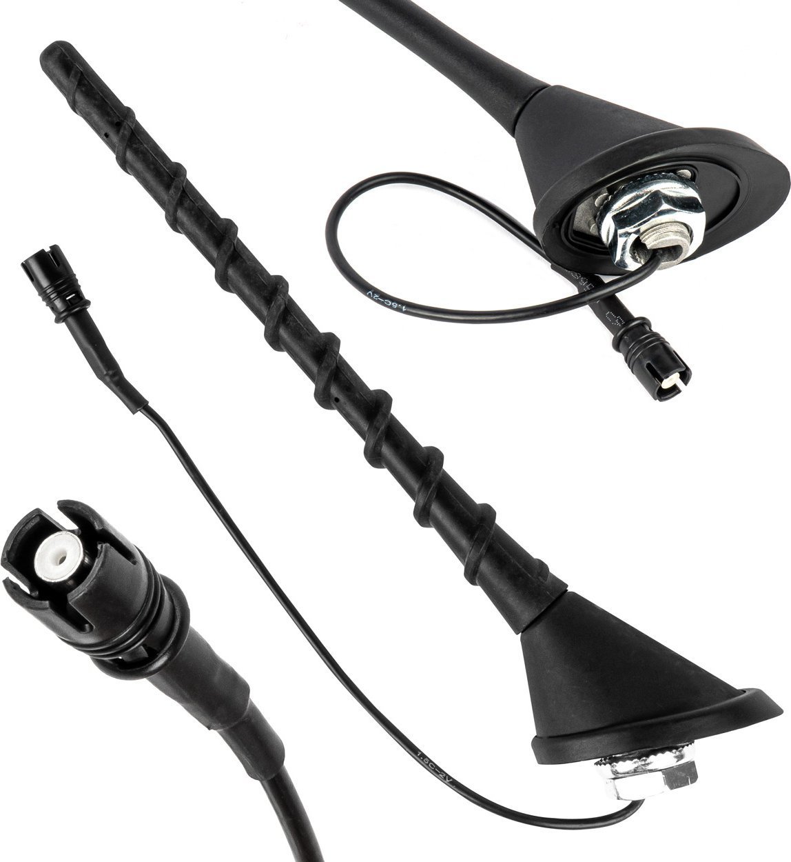 AMIO Antena samochodowa uniwersalna bat maszt z wzmacniaczem raku-2 ant09 amio-04153