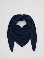 Czapki damskie - Reserved - Gładki szalik - granatowy - miniaturka - grafika 1