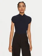 Bluzki damskie - TWINSET Bluzka 242TP3110 Granatowy Slim Fit - miniaturka - grafika 1