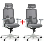 Fotele i krzesła biurowe - Krzesło biurowe SIA 1+1 GRATIS, szare - miniaturka - grafika 1