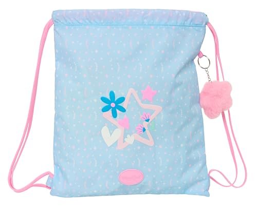 BLACKFIT8 SMILE duży plecak z płaskim workiem, idealny dla dzieci w różnym wieku, wygodny i wszechstronny, jakość i wytrzymałość, 35 x 40 cm, Wielobarwna, M, Casual